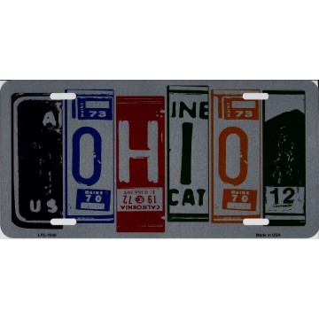 Ohio Cut Style Metal License Plate