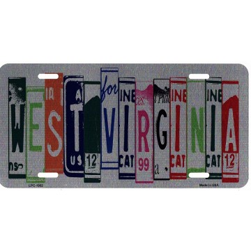 West Virginia Cut Style Metal License Plate