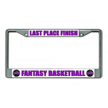 Last Place Finish Fantasy Basketball Chrome License Plate Frame