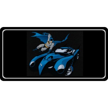 Batman With Batmobile Photo License Plate