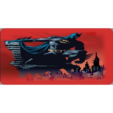 Batman Gotham On Red Photo License Plate