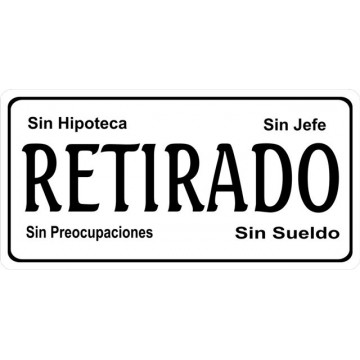 Retirado Photo License Plate