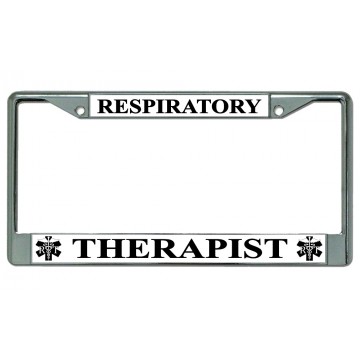 Respiratory Therapist Chrome License Plate Frame