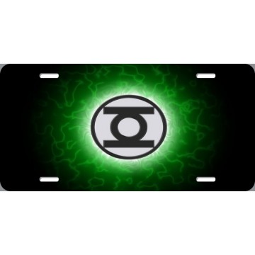 Green Lantern Logo Photo License Plate