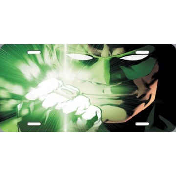 Green Lantern With Ring Photo License Plate