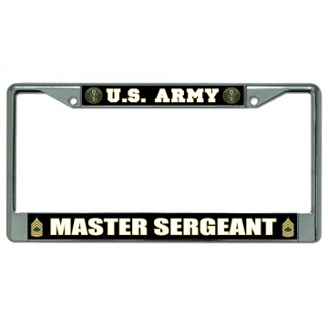 U.S. Army Master Sergeant Chrome License Plate Frame