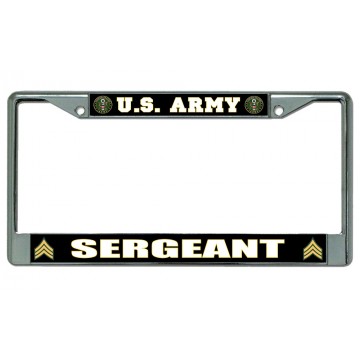U.S. Army Sergeant Chrome License Plate Frame