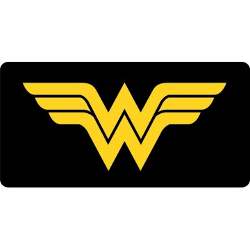 Wonder Woman Logo Photo License Plate