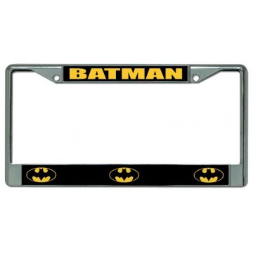 Batman Logo Chrome License Plate Frame