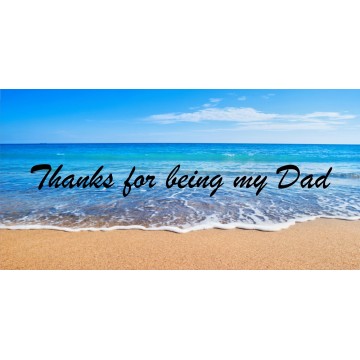 Thanks For Being My Dad Beach Scene Photo License Plate