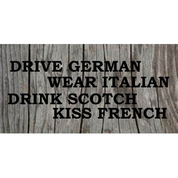 Drive German Wear Italian Photo License Plate