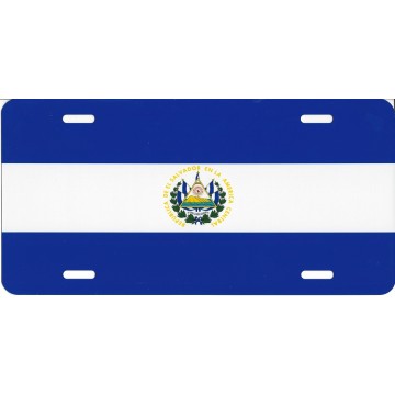EL Salvador Flag Photo License Plate