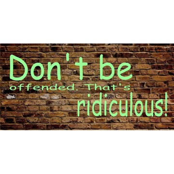 Don't Be Offended That’s Ridiculous Photo License Plate