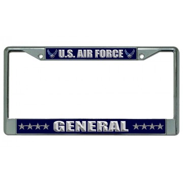 U.S. Air Force General Chrome License Plate Frame