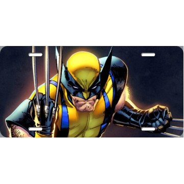 Wolverine Marvel Figure Photo License Plate