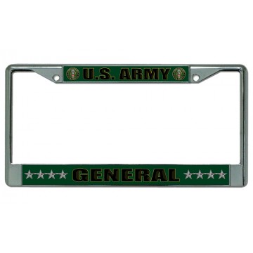 U.S. Army General Chrome License Plate Frame