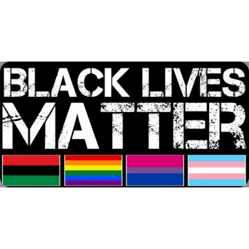 Black Lives Matter Flags Photo License Plate