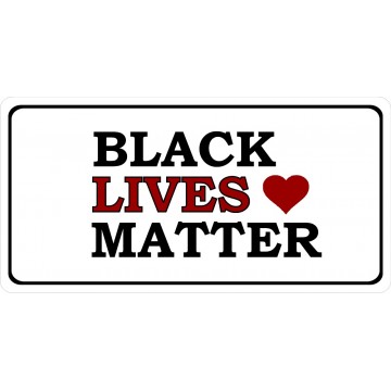 Black Lives Matter Heart Photo License Plate