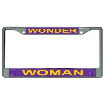 Wonder Woman Lupus Chrome License Plate Frame