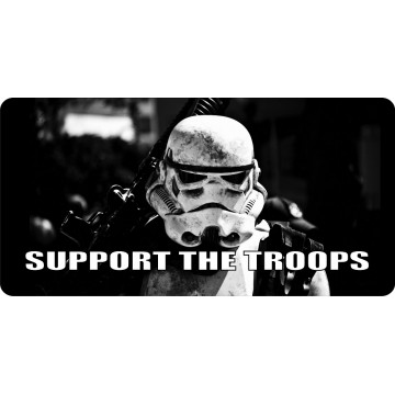 Support The Troops Star Wars Photo License Plate