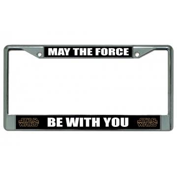 May The Force Be With You Star Wars Photo License Plate Frame