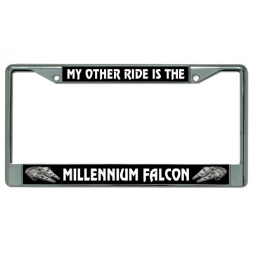My Other Ride Is The Millennium Falcon Photo License Plate Frame