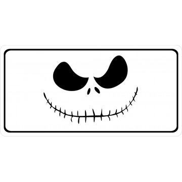 Jack Skellington Face Photo License Plate 