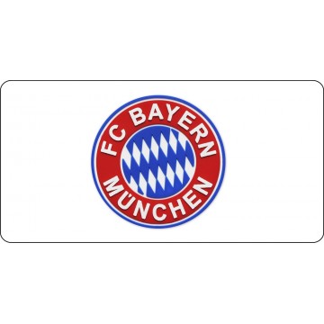 Bayern Munchen White Soccer Photo License Plate