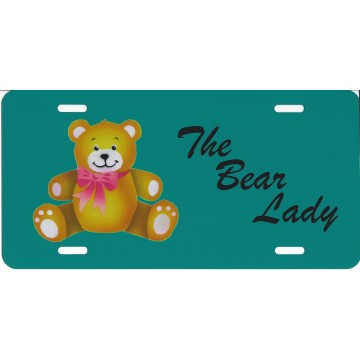 The Bear Lady Teddy Bear Photo License Plate