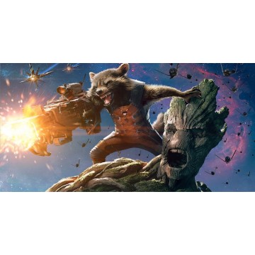 Guardians Rocket And Groot Photo License Plate