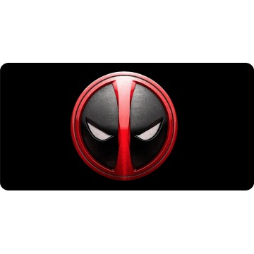 Deadpool Logo Photo License Plate