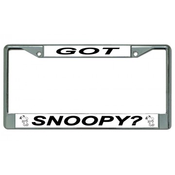 Got Snoopy Chrome License Plate Frame