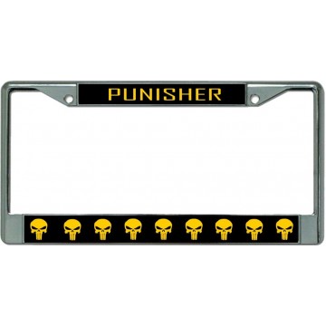Punisher Chrome License Plate Frame