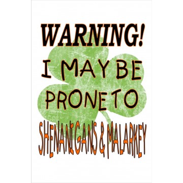 Warning Shenanigans And Malarkey Photo Parking Sign