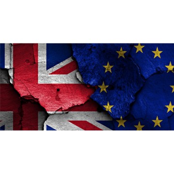 Brexit Fractured Flag Photo license Plate
