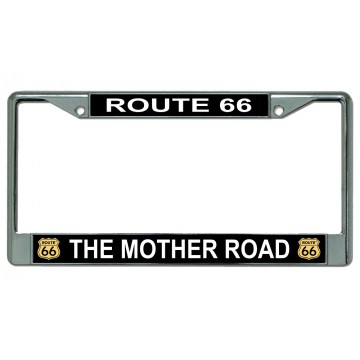 Route 66 The Mother Road Chrome License Plate Frame