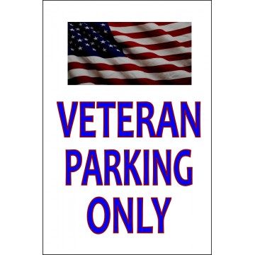Veteran Only Parking Sign