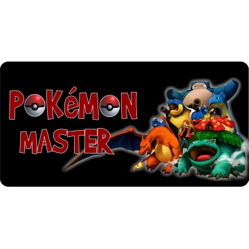 Pokemon Master Photo License Plate