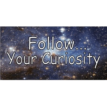 Follow Your Curiosity Galaxy Space Photo License Plate