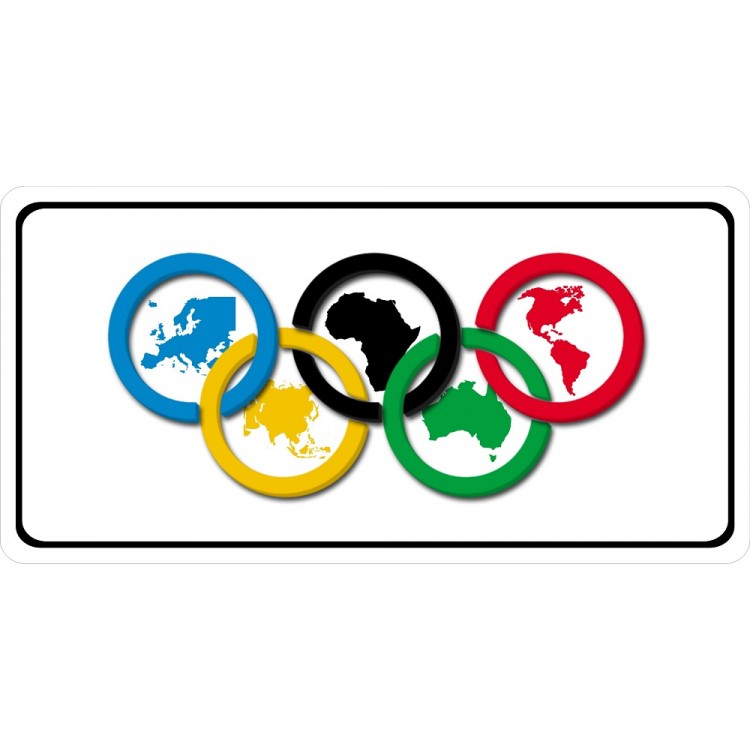Olympic Rings Photo License Plate