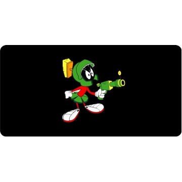 Marvin Martian Black Photo License Plate