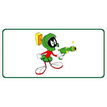 Marvin Martian White Photo License Plate