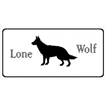 Lone Wolf #2 Photo License Plate 