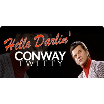 Conway Twitty Hello Darlin' Photo License Plate