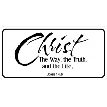Christ The Way, The Truth, And The Life Photo License Plate