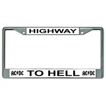 AC/DC Highway To Hell Chrome License Plate Frame