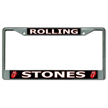 Rolling Stones Chrome License Plate Frame