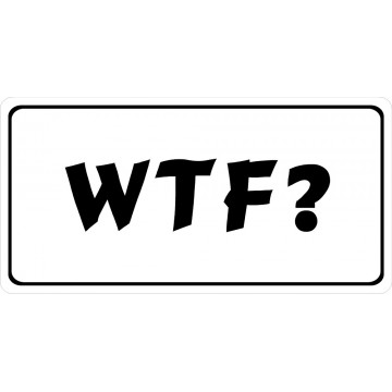 WTF? Photo License Plate