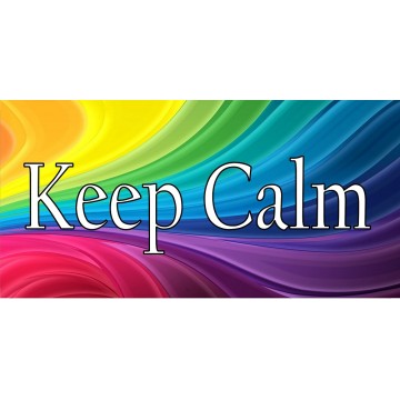 Keep Calm Rainbow Colors Photo License Plate