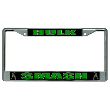 Hulk Smash Chrome License Plate Frame